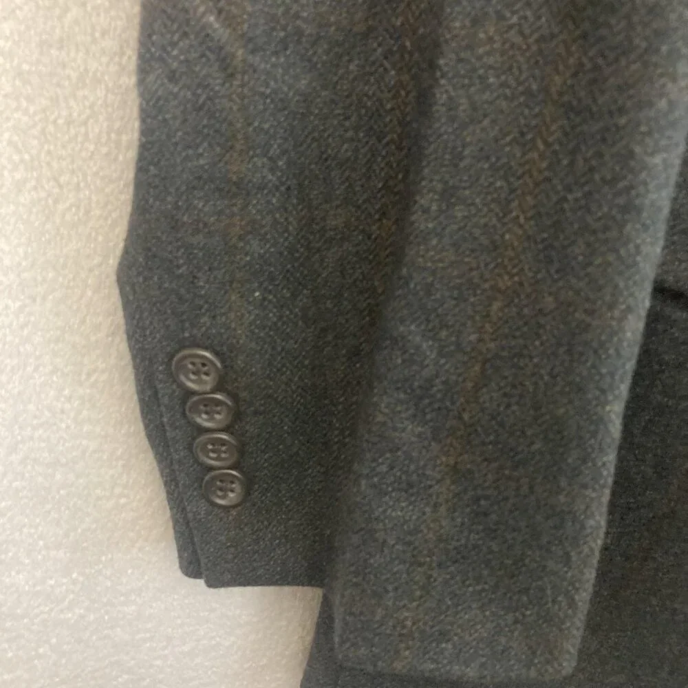 Peerless Man‎ 100% Lambswool Blazer Sport Coat Mens 42R Gray Plaid Jacket Canada